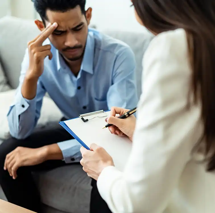 Couple in a marriage counselling session