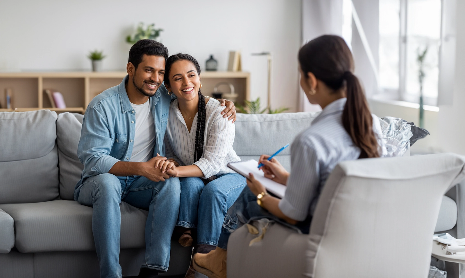 Couple in a counselling session